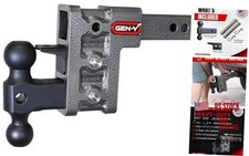 Tow Hitch with Dual-Ball Pintle Lock for 2" Receiver - 3 5" Drop