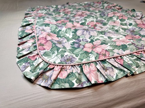Vintage MARTEX set 2-sided Twin Floral / Striped Duvet + 1 Ruffled Sham READ - Picture 12 of 19