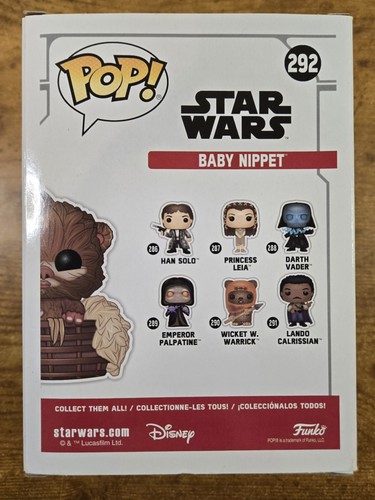 VAULTED Funko POP! Star Wars #292 BABY NIPPET, 2018 Flocked Excl In Protector - Picture 3 of 8