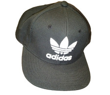 Adidas Originals Trefoil Logo Black Structured Cotton Adjustable Snapback Hat...