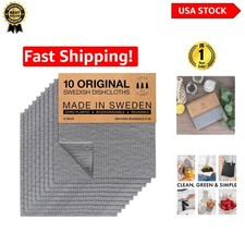 Eco-Friendly 10 Pack Swedish Dishcloths - Durable & Reusable Towels