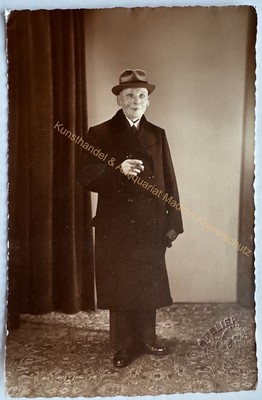 orig. Foto AK Mann Herr Atelier Herz Frankfurter Allee Berlin um 1930