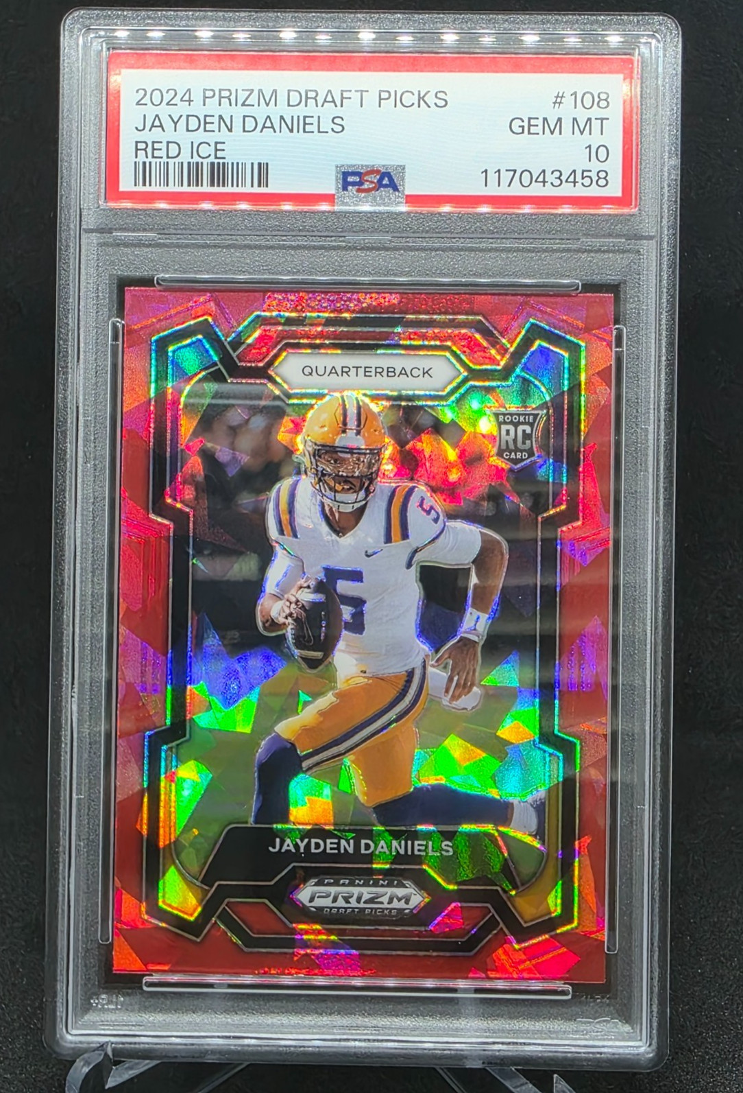 2024 Prizm Draft Picks Jayden Daniels #108 Red Ice PSA 10!!