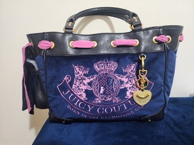 Juicy Couture Navy blue & Hot Pink Heritage scottie twin dog
