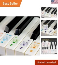 Transparent Removable Piano Stickers for Easy Learning - 88/76/61 Key Compatible