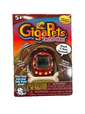 Giga Pets Tech T-Rex Digital Virtual Dinosaur Pet Toy, Red, Collector s Edition