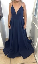 Navy Tiffany’s Prom Dress Belle Size 8 Worn Once Perfect Condition