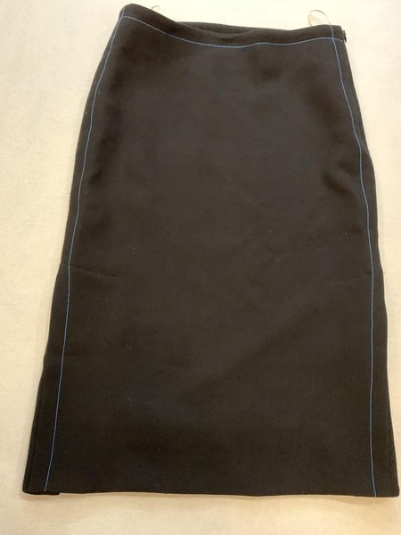 Marni Silk Black/Blue Original Women's From The Italian Midi Skirt Size S EU36
