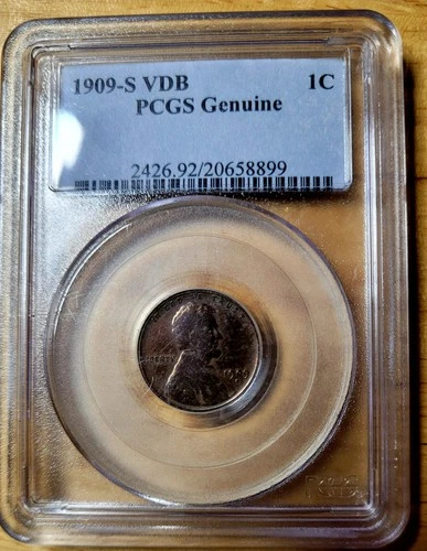 1909-S VDB Lincoln Wheat 1c Cent PCGS Genuine!! - FREE SHIPPING