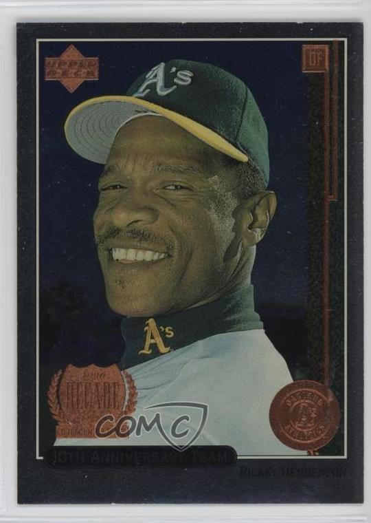 1999 Upper Deck 10th Anniversary Team Double /4000 Rickey Henderson #X19 HOF n1u