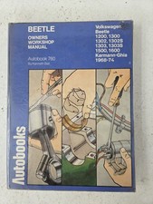 Vw Beetle 1200 1300 1302 1303s 1500 Karmann Ghia Autobook Manual 1968 To 1974