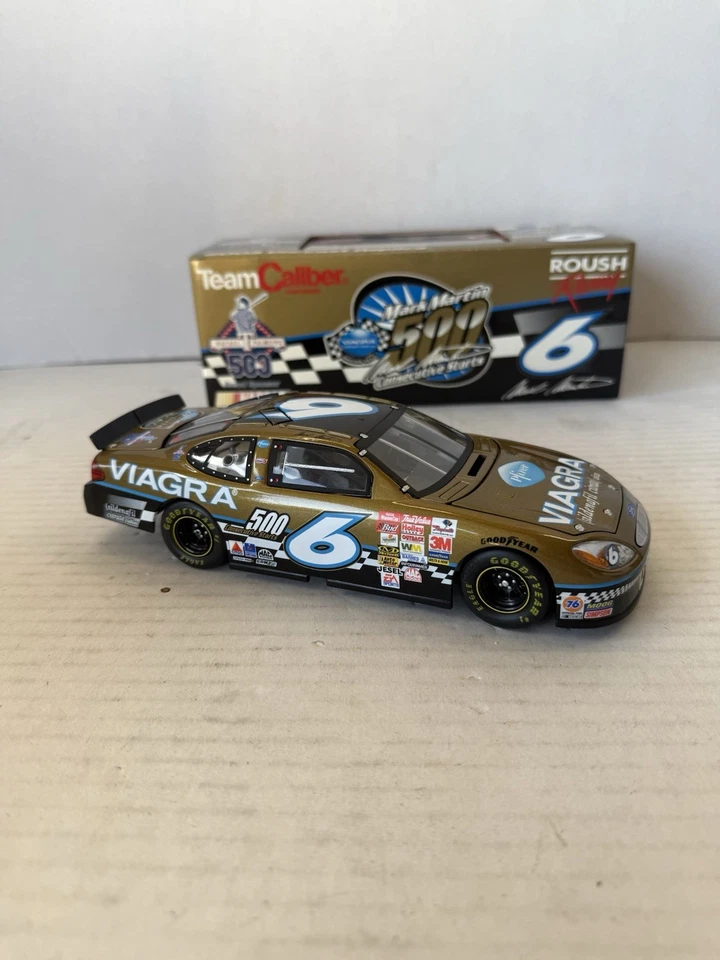 Nuevo Raro 1:24 2003 Mark Martin #6 500 Arranques Consecutivos Ford por Team Caliber Foto 4 de 4