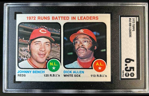 1973 Topps 1972 RBI Leaders (Johnny Bench Dick Allen) League #63 SGC 6.5