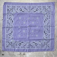 True Vintage 1960s Color Fast Bandana Purple RN 13960 USA Western 100 Cotton