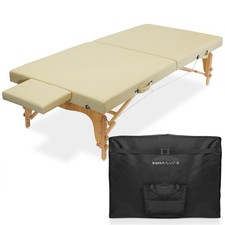 Portable Physical Therapy Massage Table - Stretching Treatment - Cream