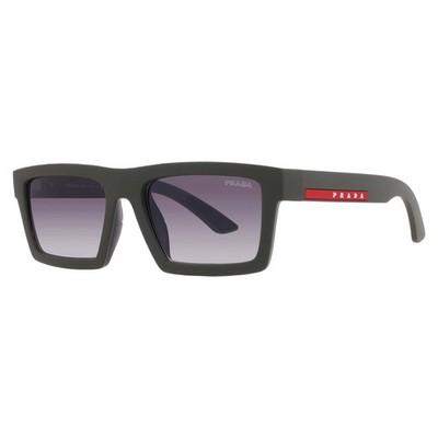 Prada Linea Rossa Grey Gradient Rectangular Men's Sunglasses PS A07S 15X09U 55