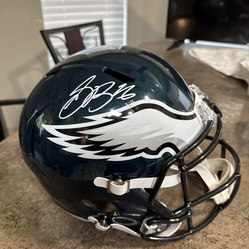 Saquon Barkley Signed F/S Speed Replica Helmet. Beckett Authenticated