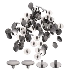 200Pcs 2.8x13mm Plastic Hole Plugs, Cabinet Round Screw Caps, Metallic Black