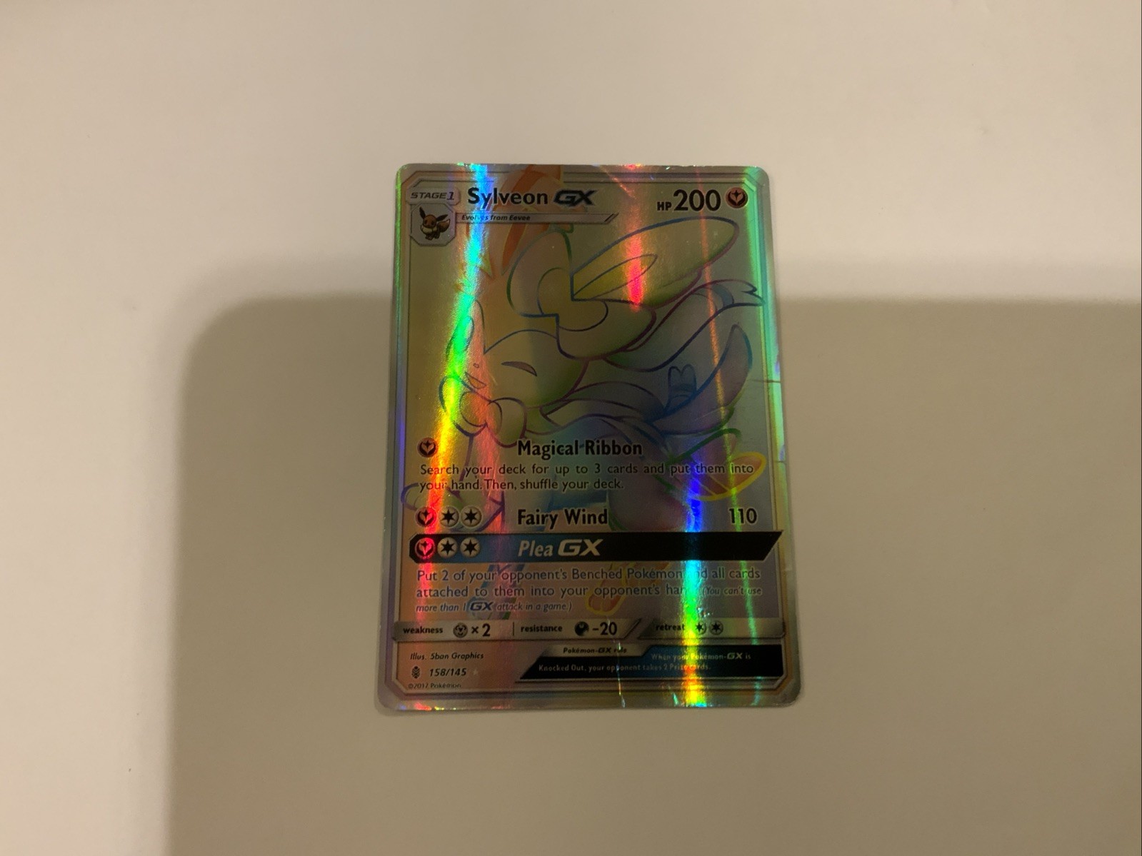 Pokémon Sylveon GX 158/145 S&M Rainbow Rare Secret Guardians Rising 