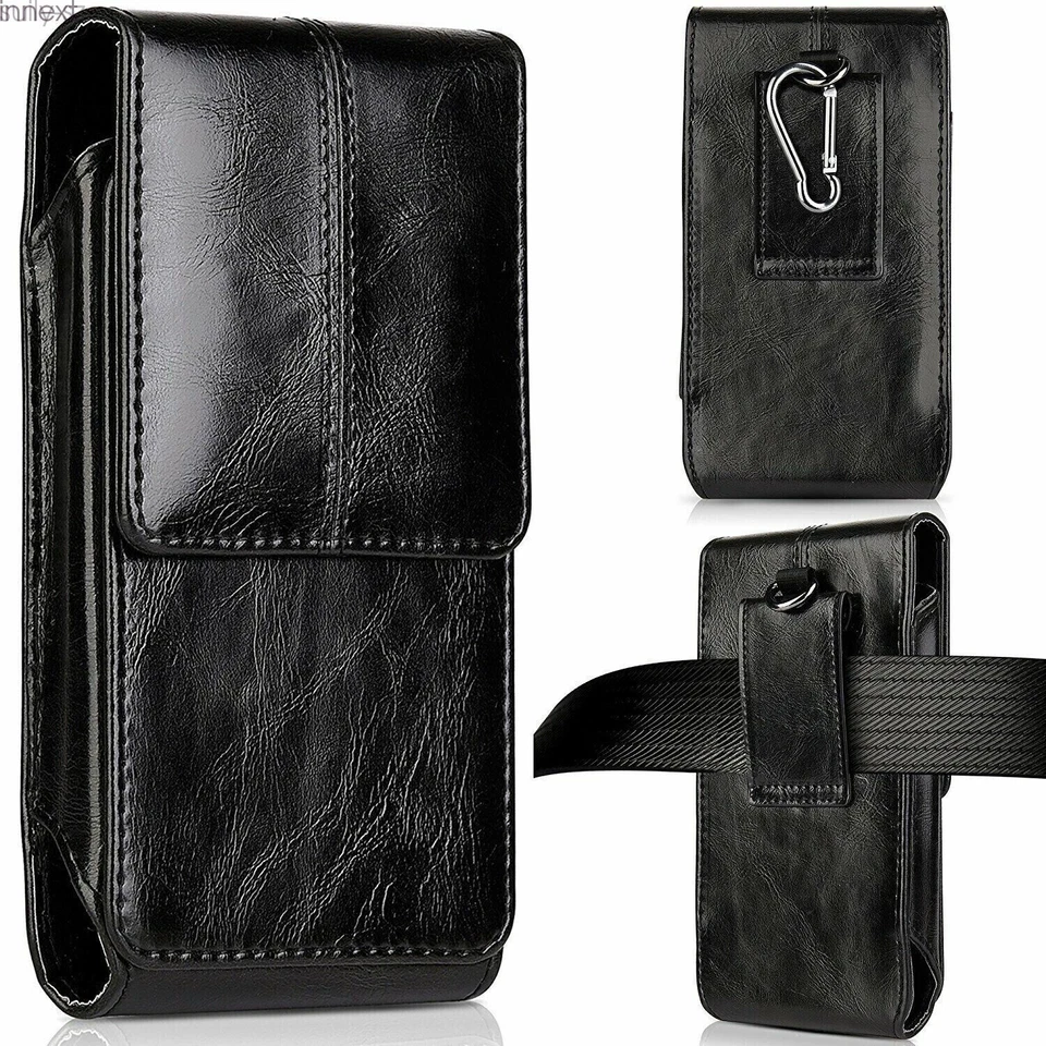 Vertical Cell Phone Holster Pouch for iPhone Samsung Case With Belt Clip Cover - Image 4 of 4