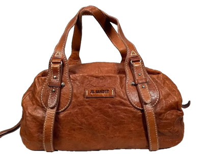 Jil Sander brown Leather bag tote Shoulder hand bag 