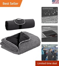 Large Waterproof Outdoor Blanket, Soft Warm Windproof Stadium Blanket with Sh...