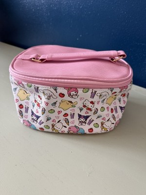 2024 Sanrio Hello Kitty Pink Cosmetic Makeup Travel Bag Case Pouch Zippered EUC