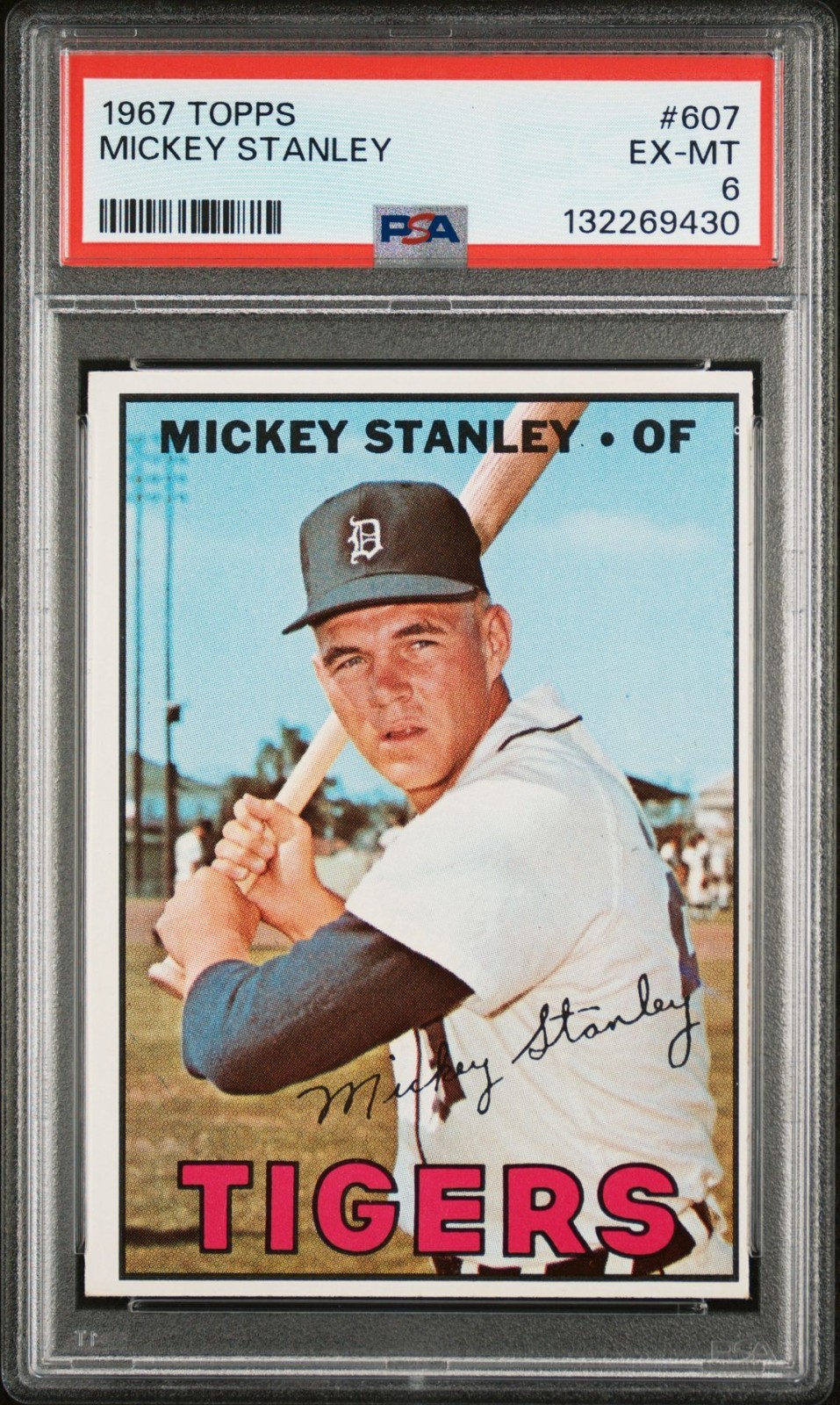 1967 TOPPS #607 MICKEY STANLEY - Detroit Tigers - PSA 6 - 132269430🔥⚾📈