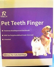 Dog Cat Pet Dental Disposable Finger Wipes Box of 50 count Brand New Free Ship