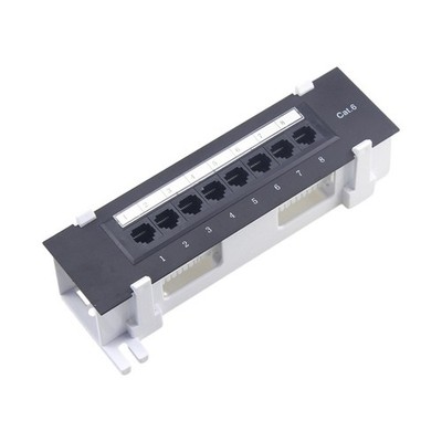 8-Port-geschirmtes Patchpanel-Netzwerkkabel-Rack für Cat. 6