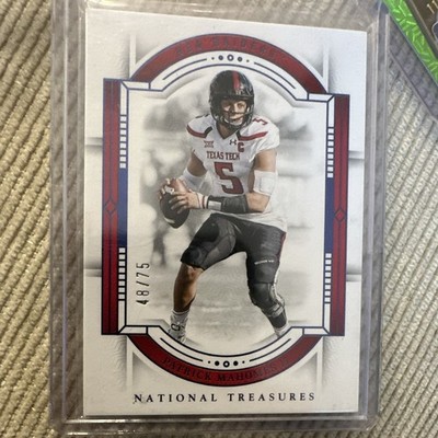 Panini 2024 National Treasures Collegiate Patrick Mahomes II #13 Blue /75