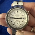 Vintage Seiko Helmet Storm Trooper Chronograph Automatic 6139-7100 Men Watch 70s