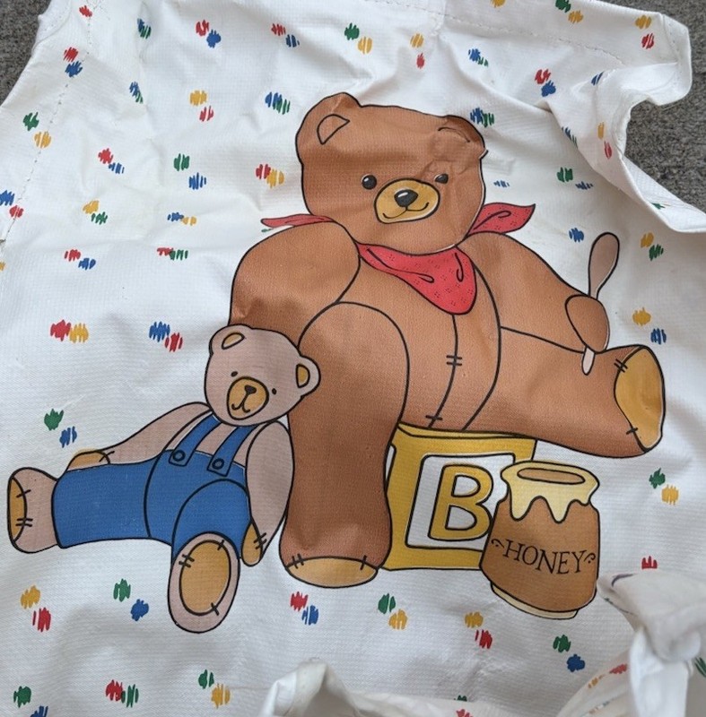 Vintage Honey Bear Graco Swyngomatic Wind Up Crank Baby Swing Tray, Complete