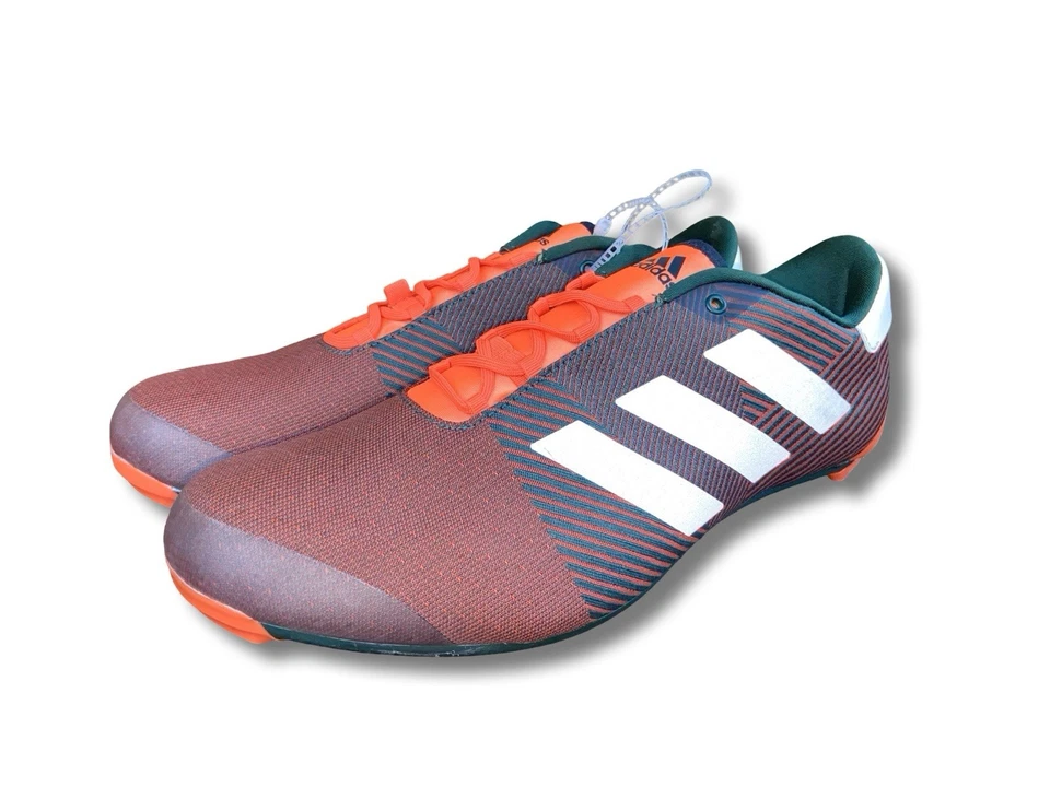 Adidas Para Hombre 'The Road' Zapatos de Ciclismo Talla 11.5 EE. UU. Three Bolt Primeweave Naranja Foto 2 de 4