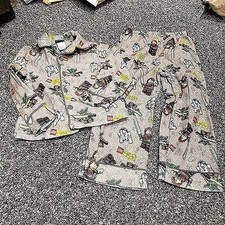 Boy's sz 4 XS Star Wars Lego 2 Piece Gray Pajama PJ Set
