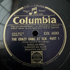 FLANAGAN & ALLEN / NAUGHTON & GOLD The Crazy Gang at Sea COLUMBIA DX890 78rpm E