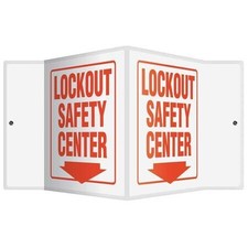 ACCUFORM PSP319 V-Shape Projection Sign, 6 in Height, 8 1/2 in Width, Plastic,