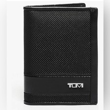TUMI Black Textured Card wallet new. Never used