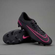 Mercurial Vortex III FG Youth Sports Cleats, Size 5Y, Black/Pink Blast