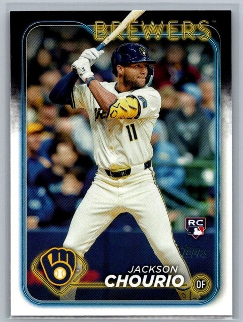 #698 Jackson Chourio RC Milwaukee Brewers 2024 Topps Complete Set Variation