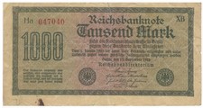 1922 GERMANY 1000 MARK REICHSBANKNOTE BANKNOTE AUTHENTIC