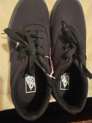 Vans Low Top Youth Shoes Size 5  Black Canvas  Sneaker  OFF The Wall New In Box