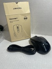 Tecknet Wireless Rechargable Mouse TK-MS009 Black TESTED WORKING Open Box
