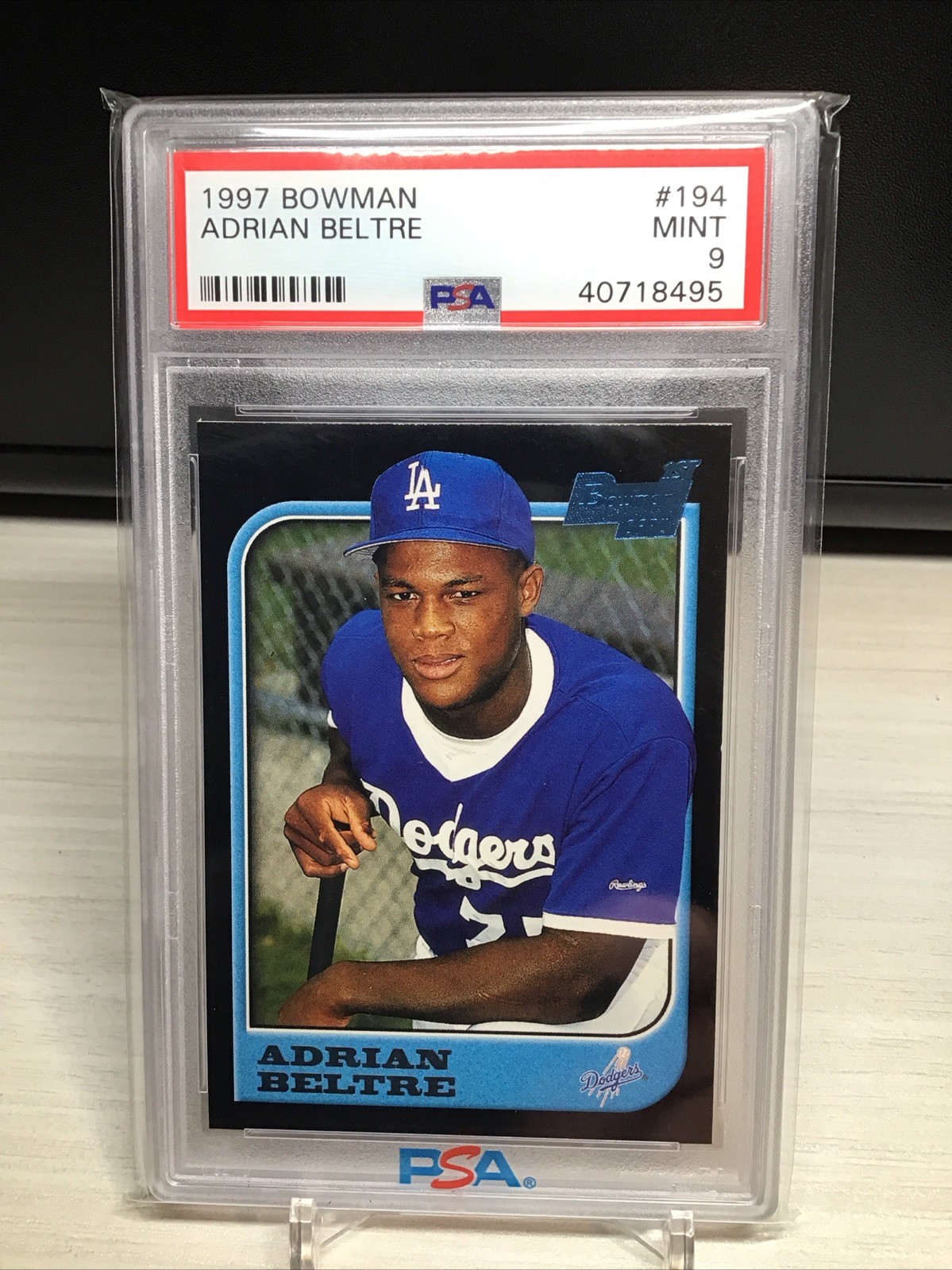 1997 BOWMAN #194 ADRIAN BELTRE RC DODGERS HOF PSA 9
