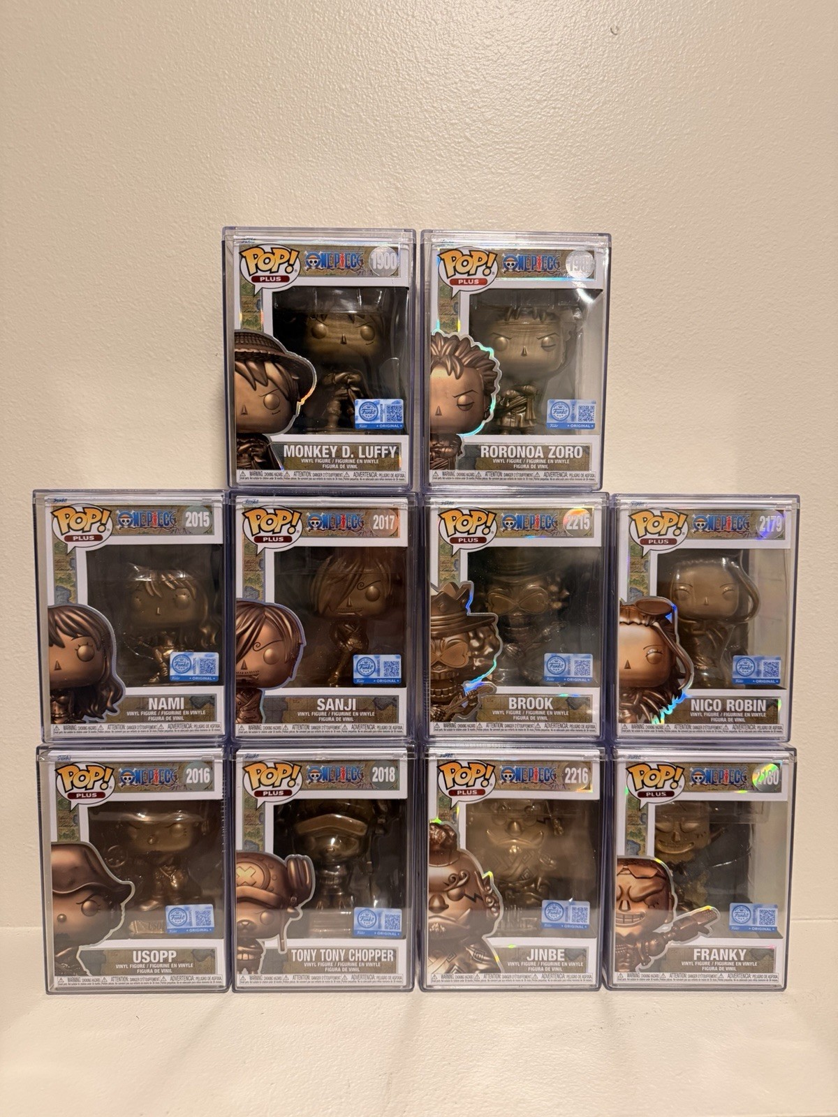 One Piece Bronze Statue Funko Pop Collection (Complete Set Of 10)Funko One Piece Bronze Statue Entire Set