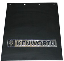 2-mud Flaps For Kenworth 24 X 30 Black Silver Logo Rubber Rib Back 2-mud Flaps For Kenworth 24 X 30 Black Silver Logo Rubber Rib Back