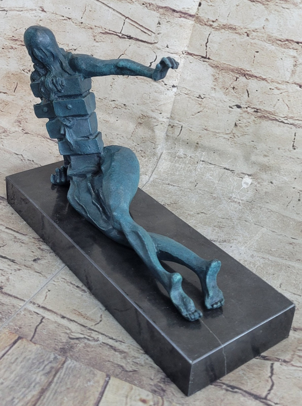 Collectible Statue bronze sculpture Abstract Rare Salvador Dali Elegant Woman NR