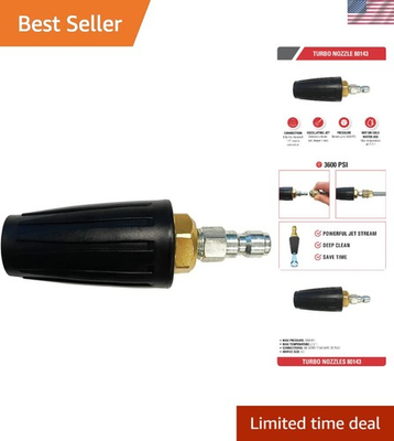 #ad Durable Turbo Pressure Washer Nozzle – Universal Fit Hot Cold Water Compatible $49.39