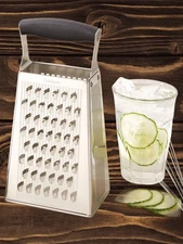 Heavy Duty Stainless Steel Box Grater – Kitchen Cheese Grater
