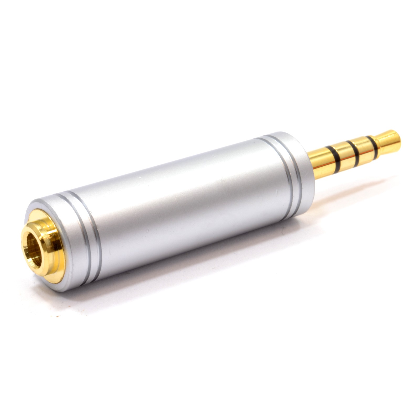 3.5mm 3 Pole Stereo Socket to 4 Pole 3.5mm Plug All Metal Adapter